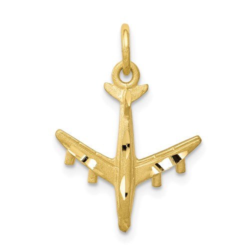 Airplane Pendant - Online Exclusive 14kt Yellow Gold