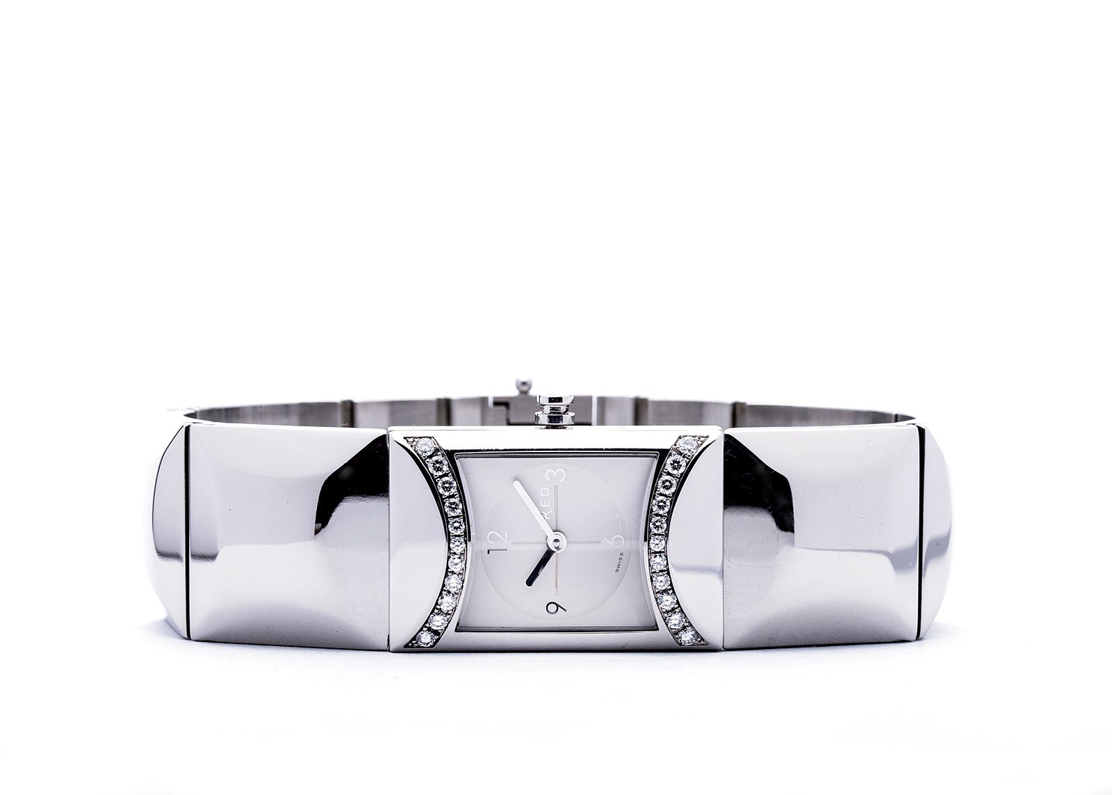 Fred Force 10 stainless steel and diamonds watch