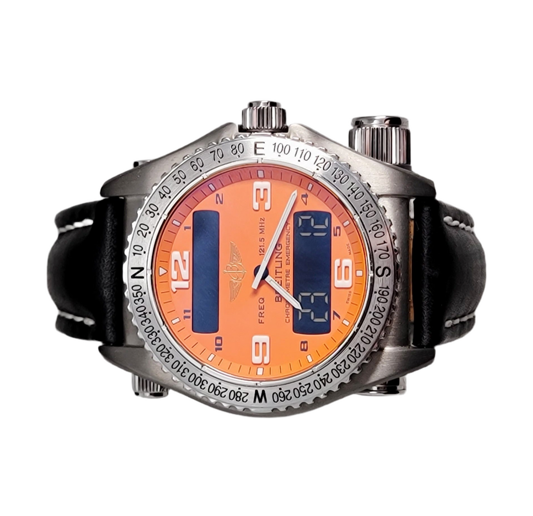 Breitling Emergency Titanium Orange Dial Watch