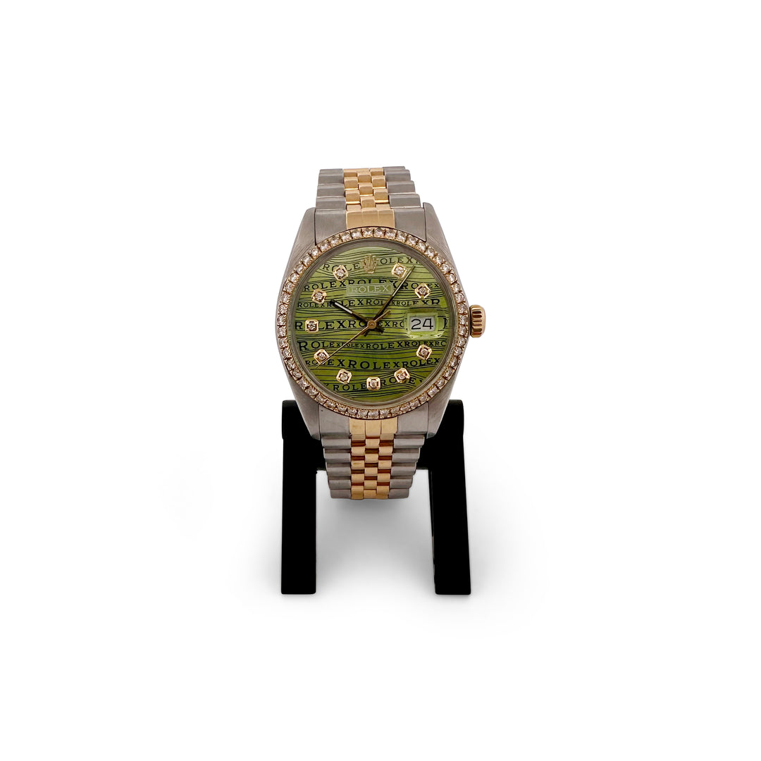 Rolex Two-tone 36mm 2002 Datejust Watch with Diamond Dial