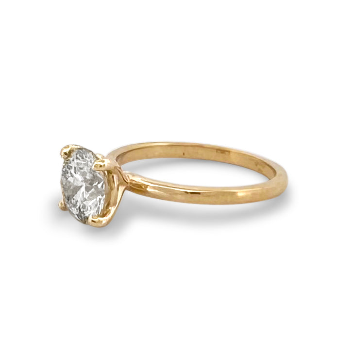 1.80cts Round Brilliant Diamond Solitaire Engagement Ring in 14k Yellow Gold