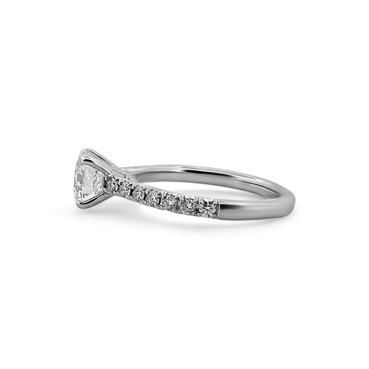 1.55cts Center Round Brilliant Lab-Grown Diamond Engagement Ring in 18k White Gold