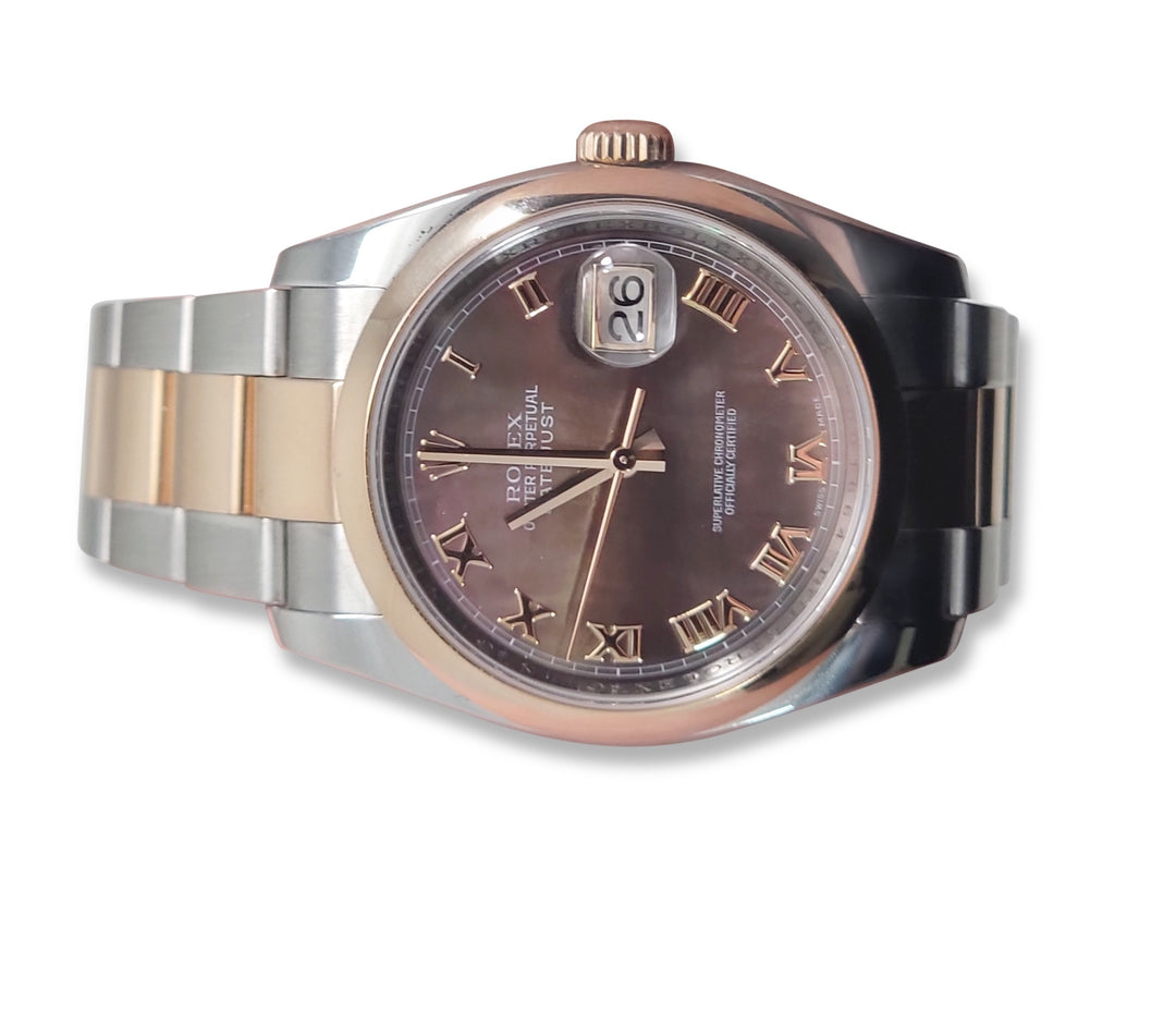 Sold! Rolex Datejust 36mm Tahitian MOP Dial in Two-tone Everose & Stainless Steel Watch