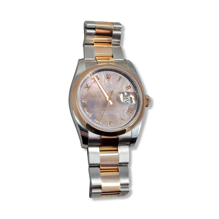 Sold! Rolex Datejust 36mm Tahitian MOP Dial in Two-tone Everose & Stainless Steel 