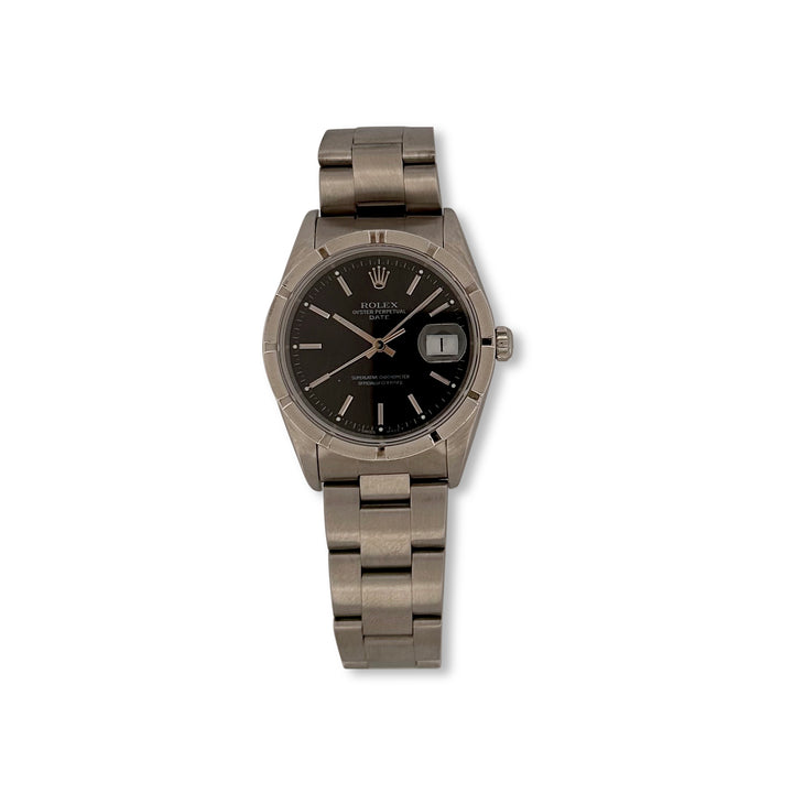 Rolex Date 34mm Stainless Steel 1997 Watch