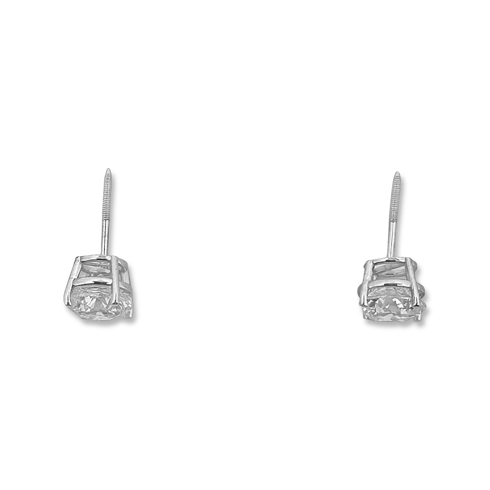 1.80ctw Round Brilliant Natural Diamond Stud Earrings in 14k White Gold