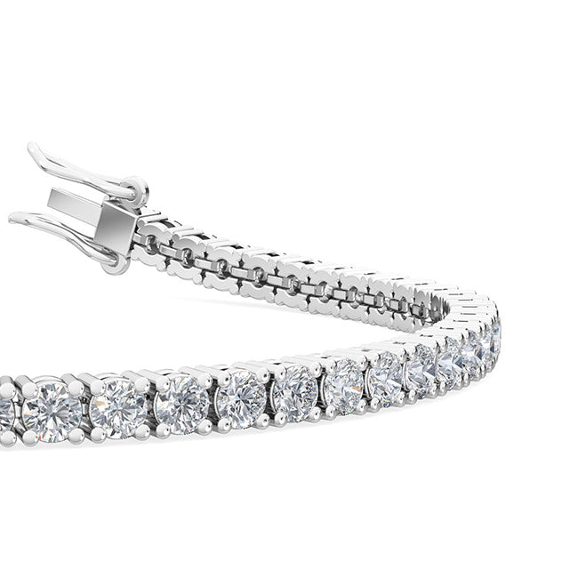 5ctw Round Brilliant Cut Lab-Grown Diamond Tennis Bracelet in 14k White Gold