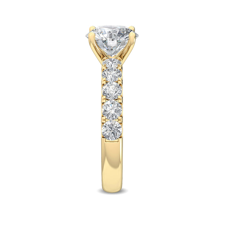 2.87ctw Round Brilliant Lab-Grown Diamond Engagement Ring in 14k Yellow Gold