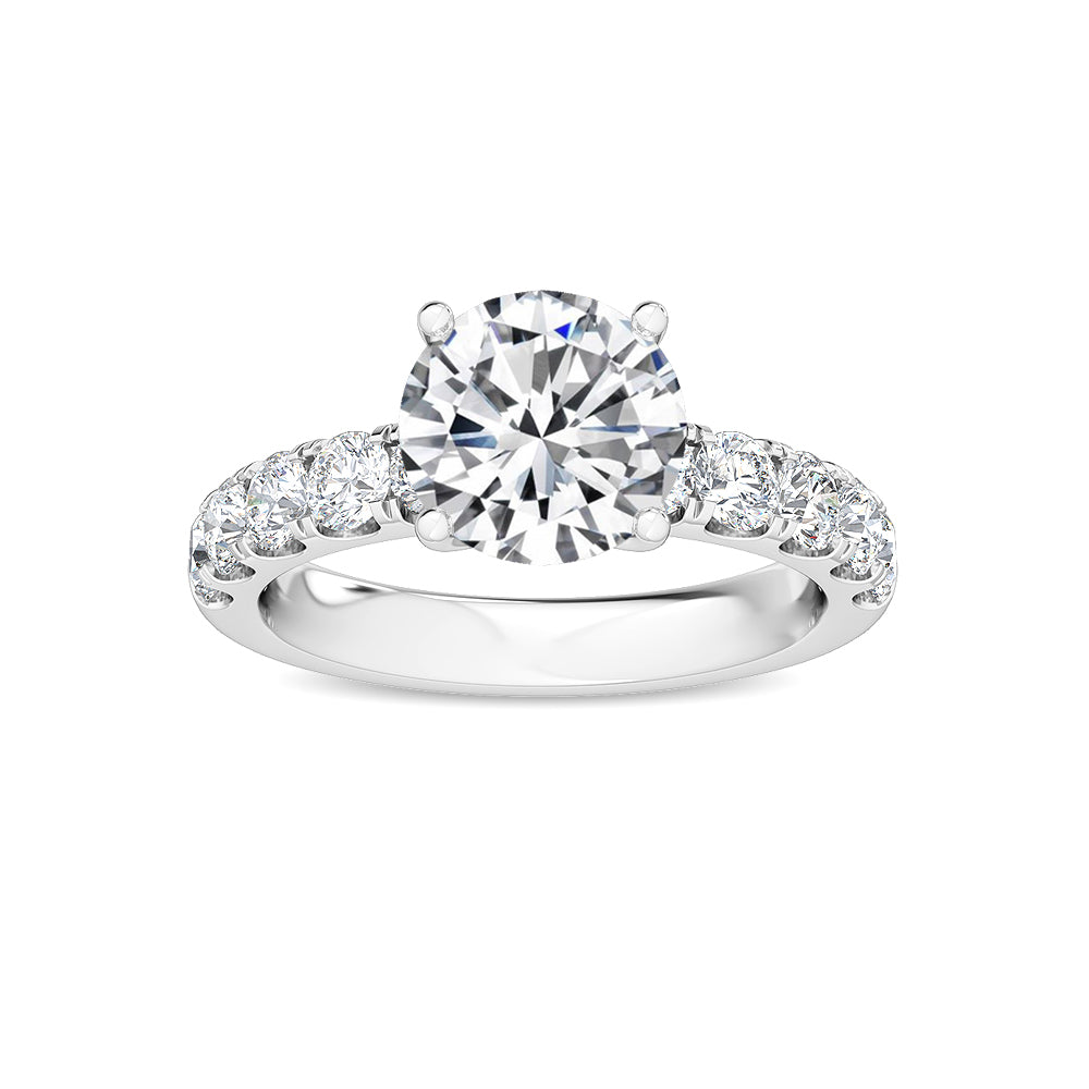 2.87ctw Round Brilliant Lab-Grown Diamond Engagement Ring in 14k White Gold