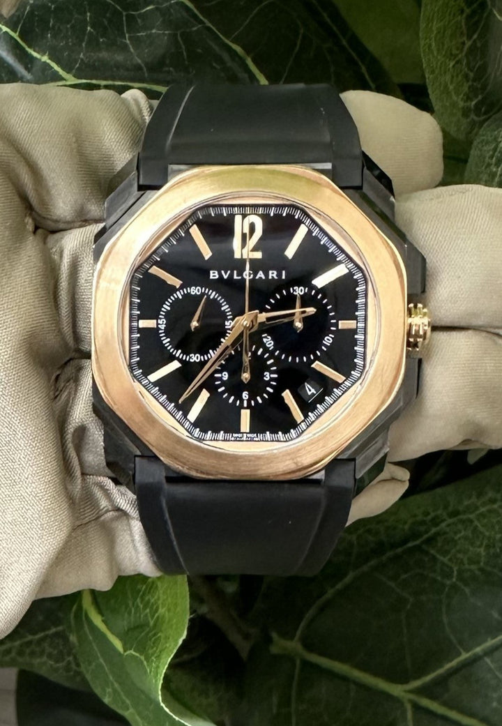 Bvlgari Octo Finissimo Rose Gold Strap Watch