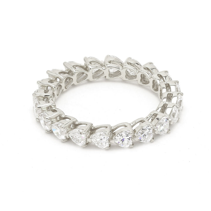 Heart Brilliant Lab-Grown Diamond Eternity Ring 14k White Gold