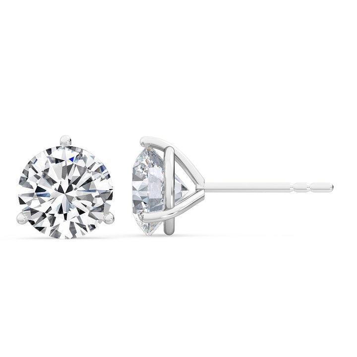 2ctw Round Brilliant Lab-Grown Diamond Stud Earrings in 14 Karat White Gold