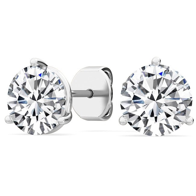 2ctw Round Brilliant Lab-Grown Diamond Stud Earrings in 14 Karat White Gold