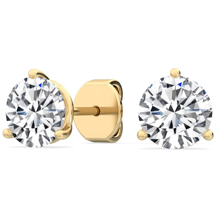 1.50ctw Round Brilliant Lab-Grown Diamond Stud Earrings in 14k Yellow 
Gold