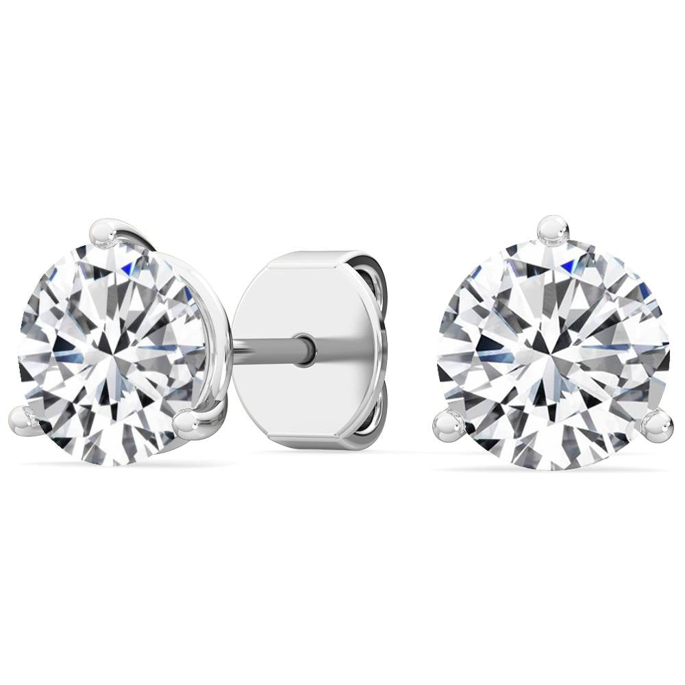 1.50ctw Round Brilliant Lab-Grown Diamond Stud Earrings in 14k White Gold