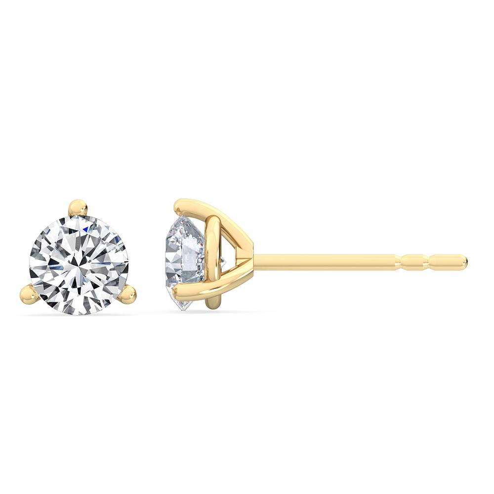 0.50ctw Round Brilliant Lab-Grown Diamond Stud Earrings in 14k Yellow Gold