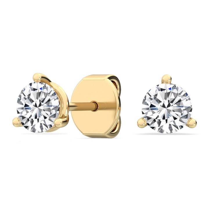 0.50ctw Round Brilliant Lab-Grown Diamond Stud Earrings in 14k Yellow Gold