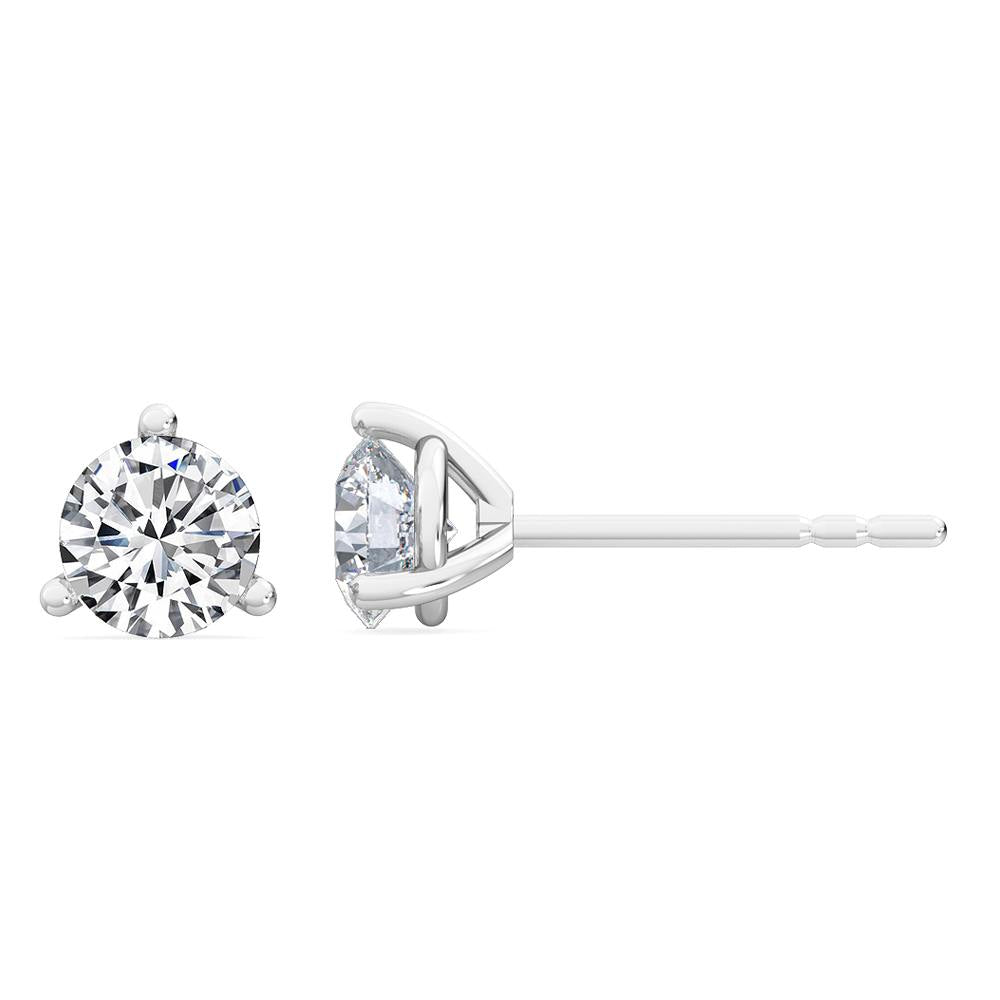 0.50ctw Round Brilliant Lab-Grown Diamond Stud Earrings in 14k White Gold