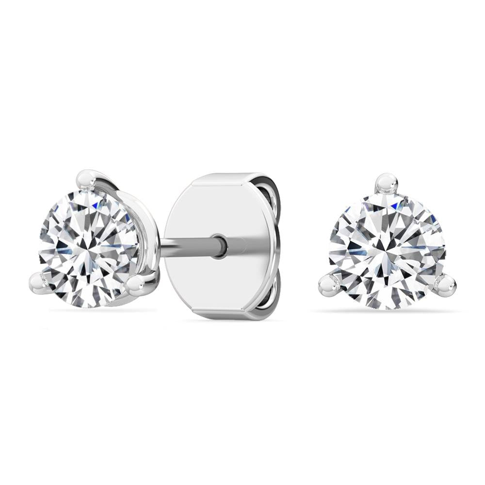 0.50ctw Round Brilliant Lab-Grown Diamond Stud Earrings in 14k White Gold