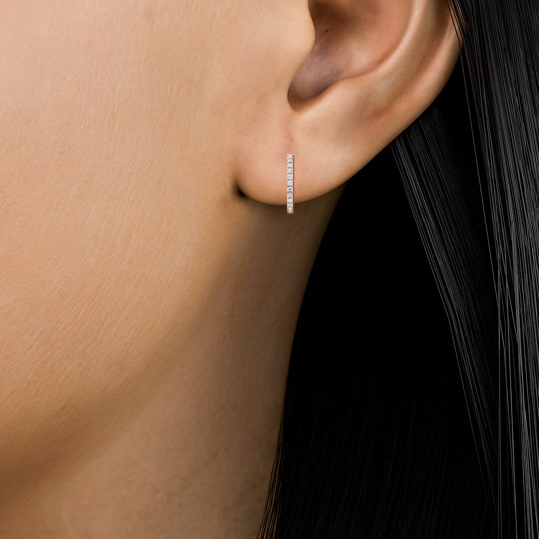 0.36ctw Lab-Grown Diamond Inside-Out Hoop Earrings in 14kt Rose Gold