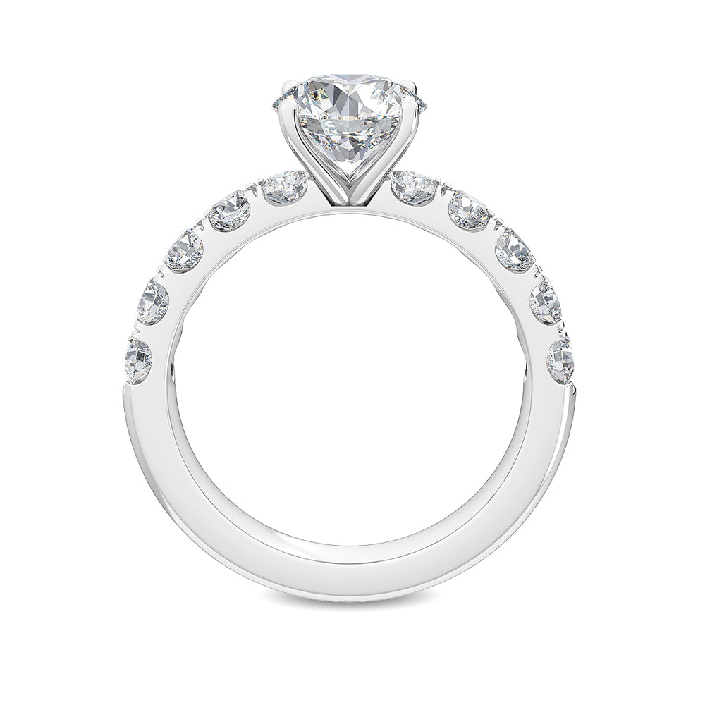 2.03cts Round Brilliant Lab-Grown Diamond 14 Karat White Gold Engagement Ring