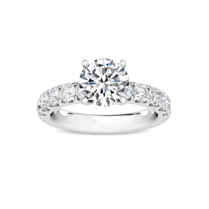 2.03cts Round Brilliant Lab-Grown Diamond 14 Karat White Gold Engagement Ring