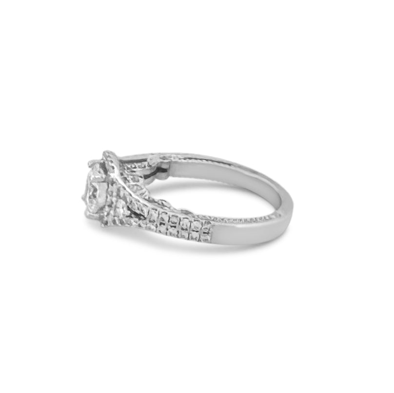 EGL Graded 1.91ctw Round Brilliant Natural Diamond Engagement Ring in 14k White Gold