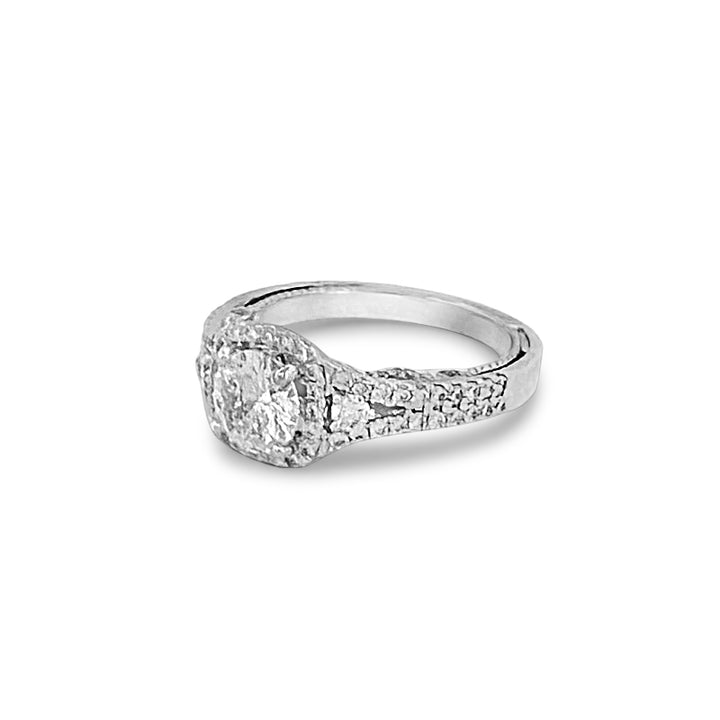 EGL Graded 1.91ctw Round Brilliant Natural Diamond Engagement Ring in 14k White Gold