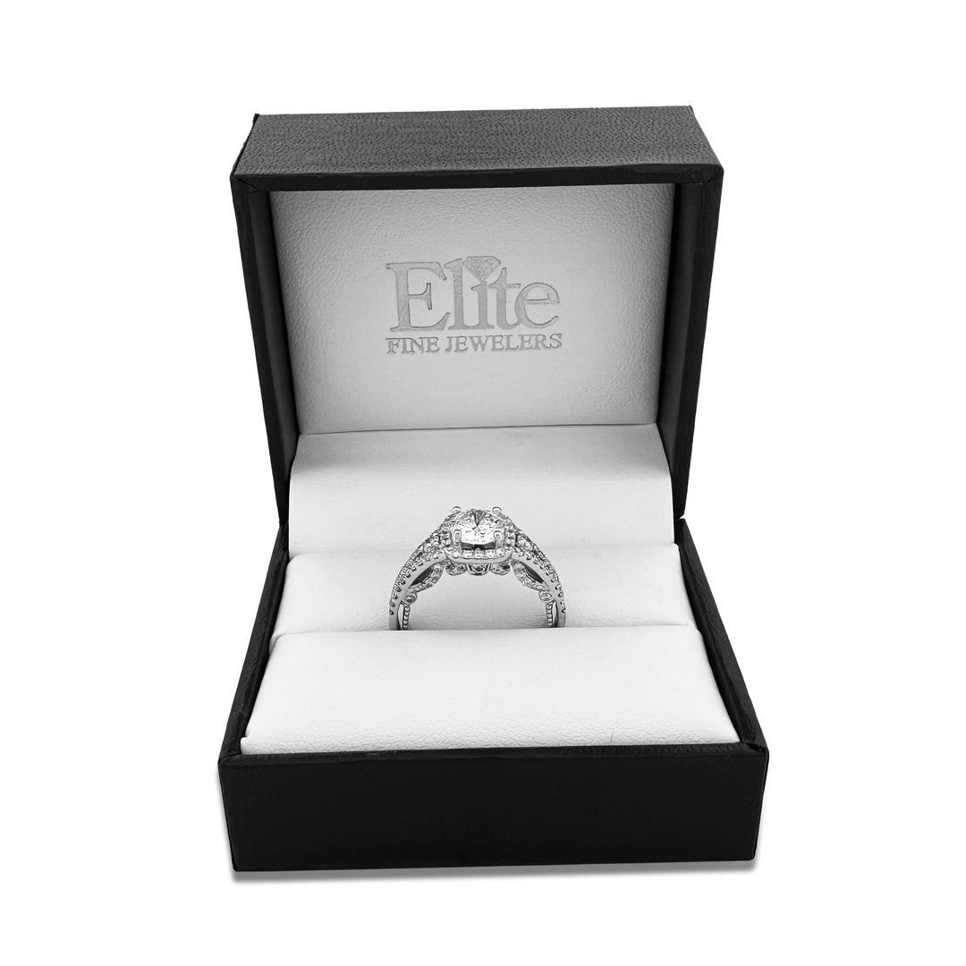 EGL Graded 1.91ctw Round Brilliant Natural Diamond Engagement Ring in 14k White Gold