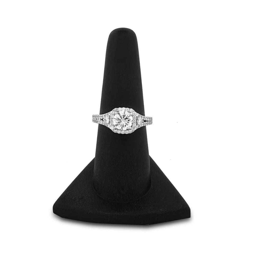 EGL Graded 1.91ctw Round Brilliant Natural Diamond Engagement Ring in 14k White Gold