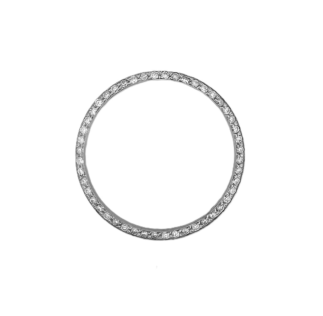 1ctw Round Brilliant Diamond 34mm Stainless Steel Bezel for a Rolex