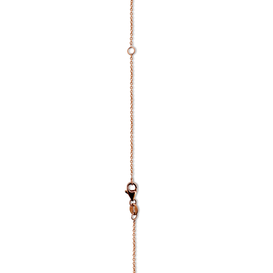 0.25ctw Round Brilliant Diamonds by the Yard Station Necklace in 14k Rose Gold