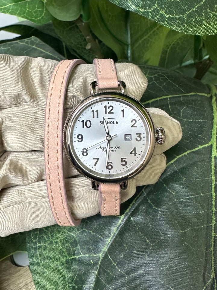 Shinola Birdy 34mm Stainless Steel Lady's Leather Strap Watch