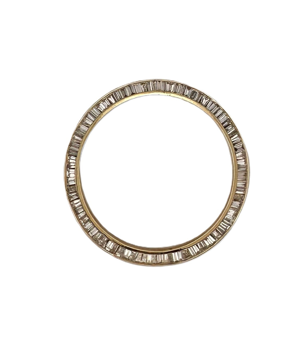 1.50ctw Baguette Diamond 36mm Bezel for a Rolex in 14k Yellow Gold