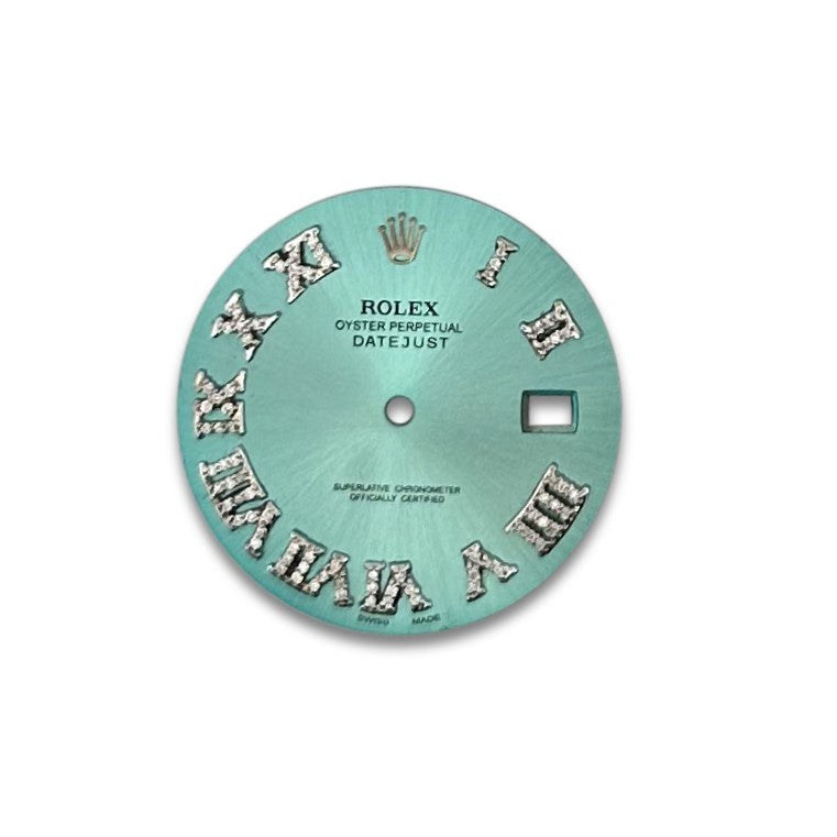 Dial for Rolex Datejust 41mm Aqua with Diamond Markers