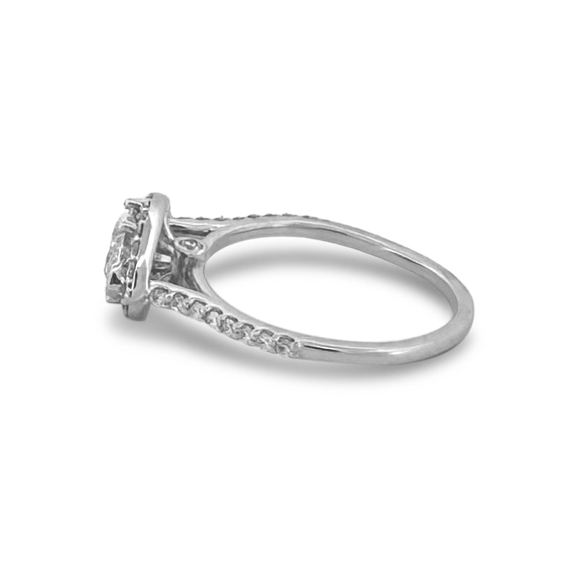 GIA Graded 1.20cts Marquise Cut Natural Diamond East-West Engagement Ring in Platinum