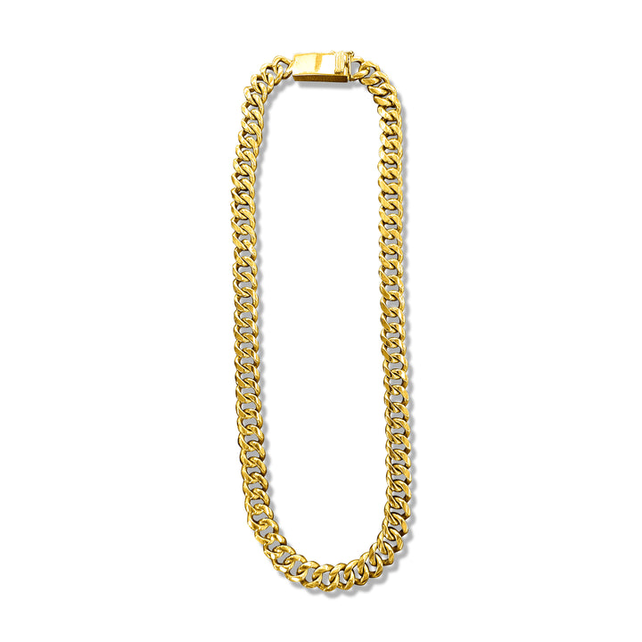 11mm Cuban Necklace in 14k Yellow Gold