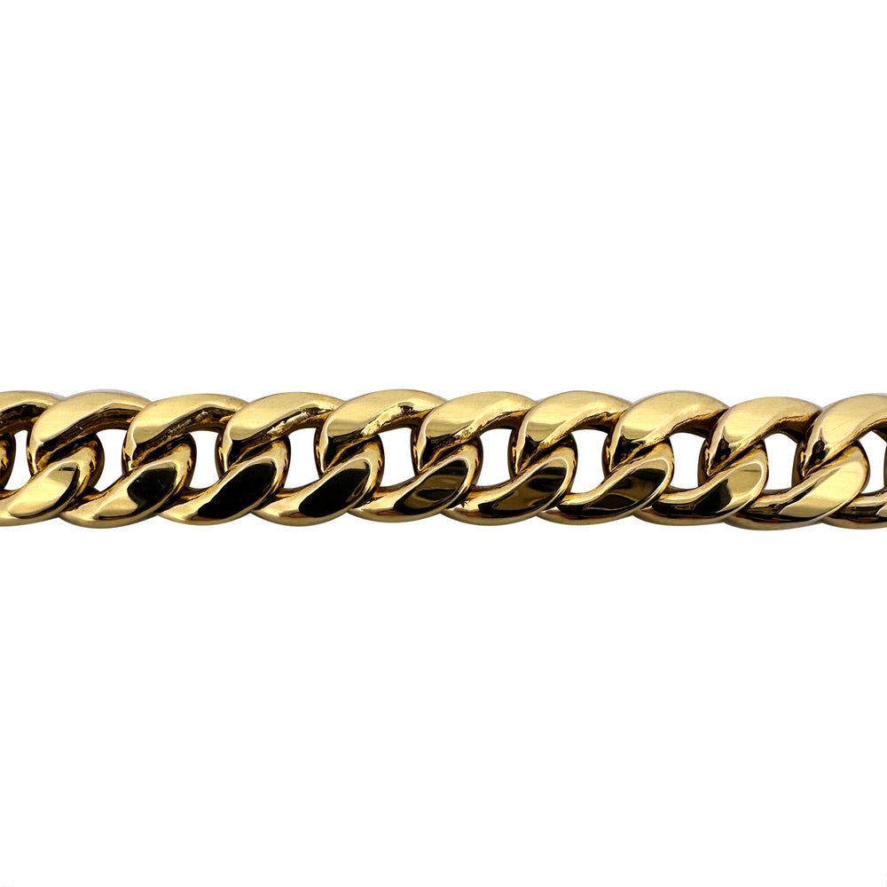 9.5mm Cuban Bracelet in 14k Yellow Gold