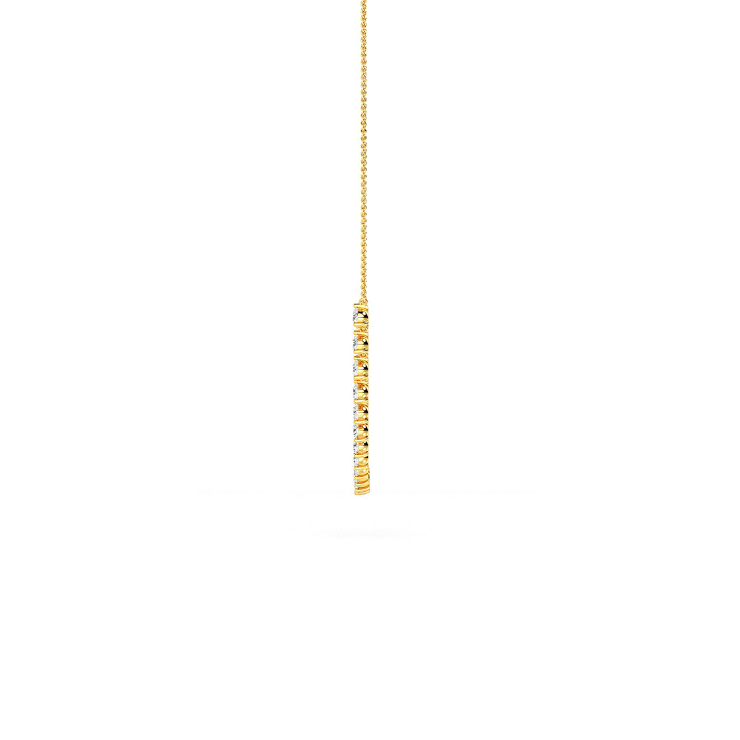 3.89ctw Round Brilliant Lab-Grown Diamond Necklace in 14k Yellow Gold
