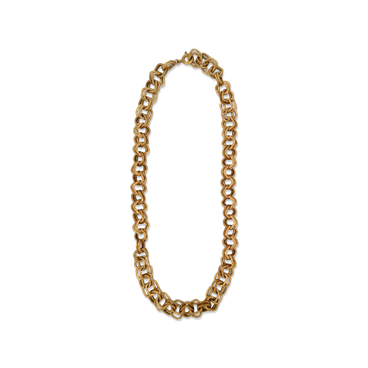 Vintage 18.5" Fancy Link Chain Necklace in 14k Yellow Gold