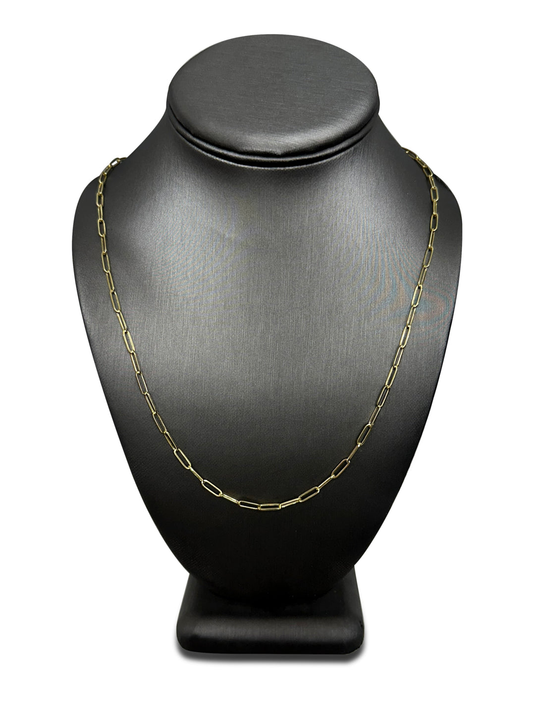 Paper Clip Link 22" Necklace in 14 Karat Yellow Gold