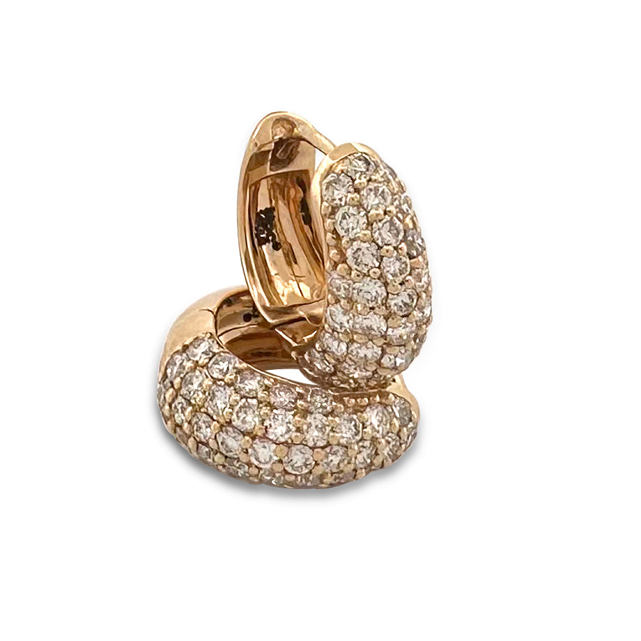 1.15ctw Lab-Grown Diamond Pavé Huggy Hoop Earrings in 14kt Yellow Gold