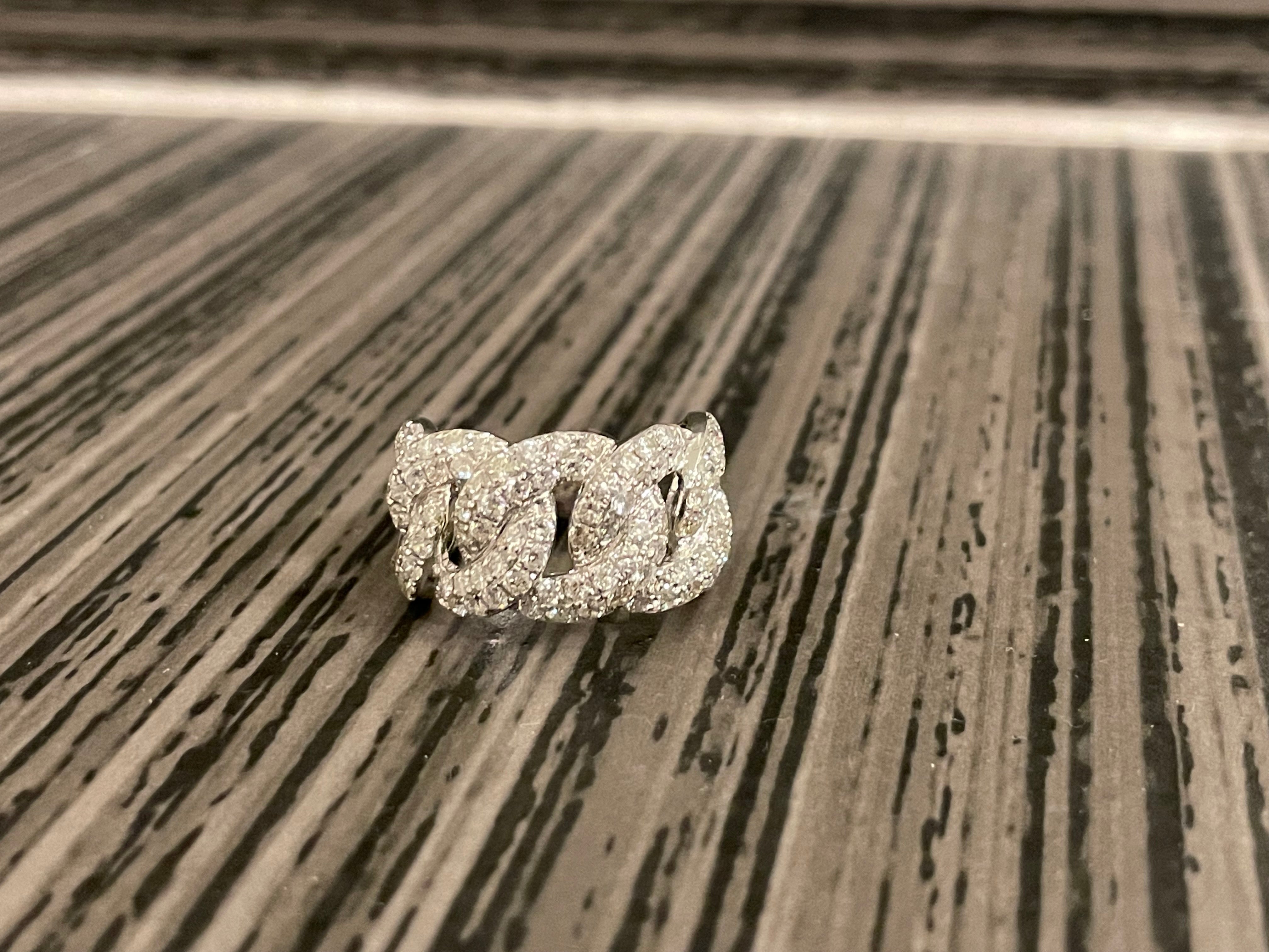 White gold 2024 cuban ring