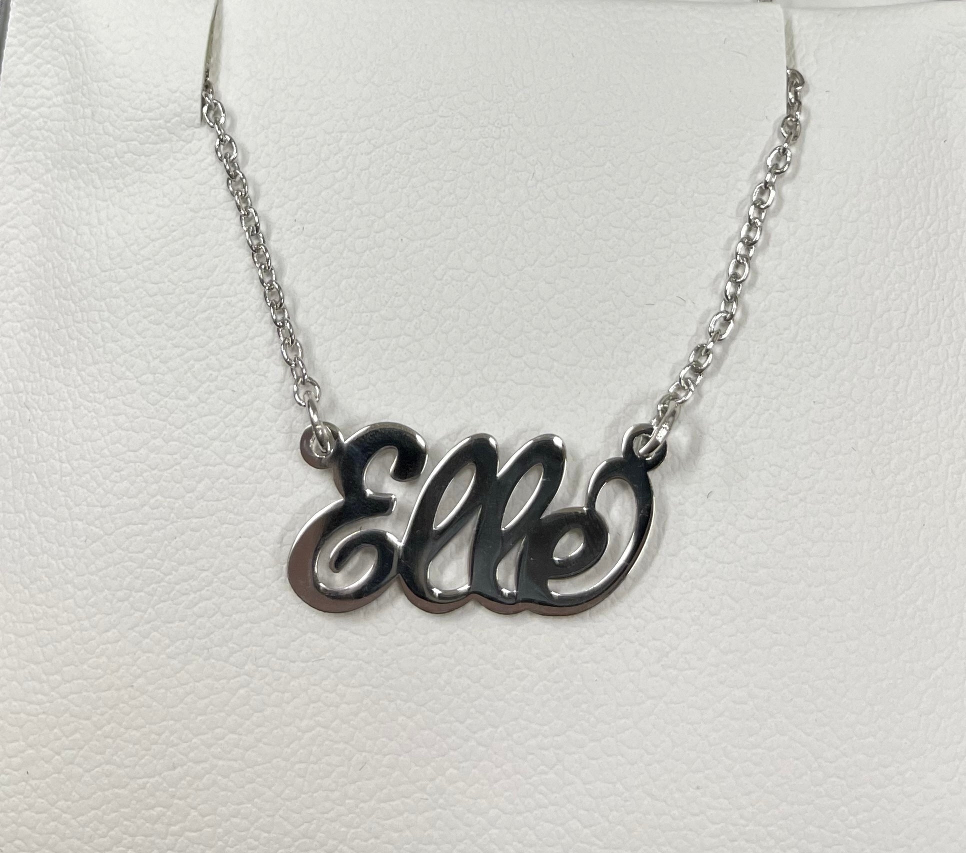 Custom script name on sale necklace