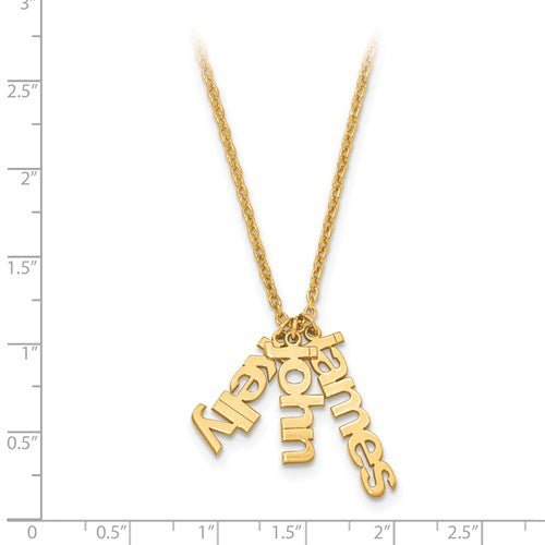 Personalized 3 Charm Necklace
